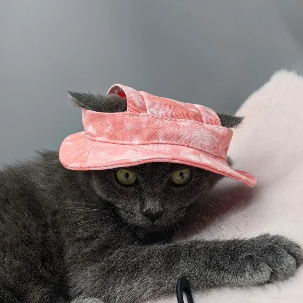 Adjustable Dog Baseball Cap with Ear Holes | Summer Pet Hat