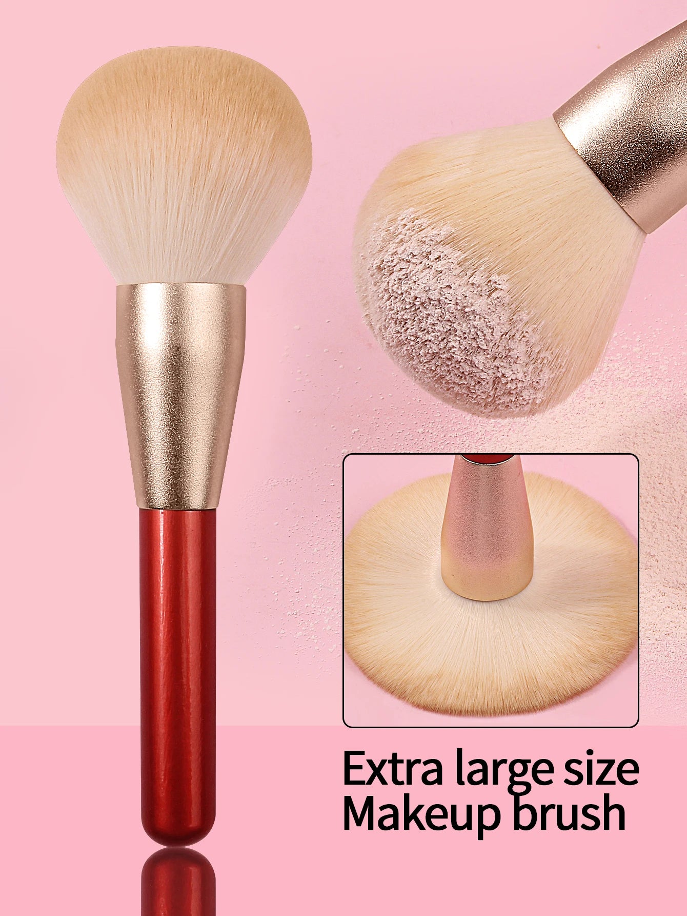 Super Large Powder Blusher Brush | Ultra-Soft Fluffy Makeup Setting Brush 2026