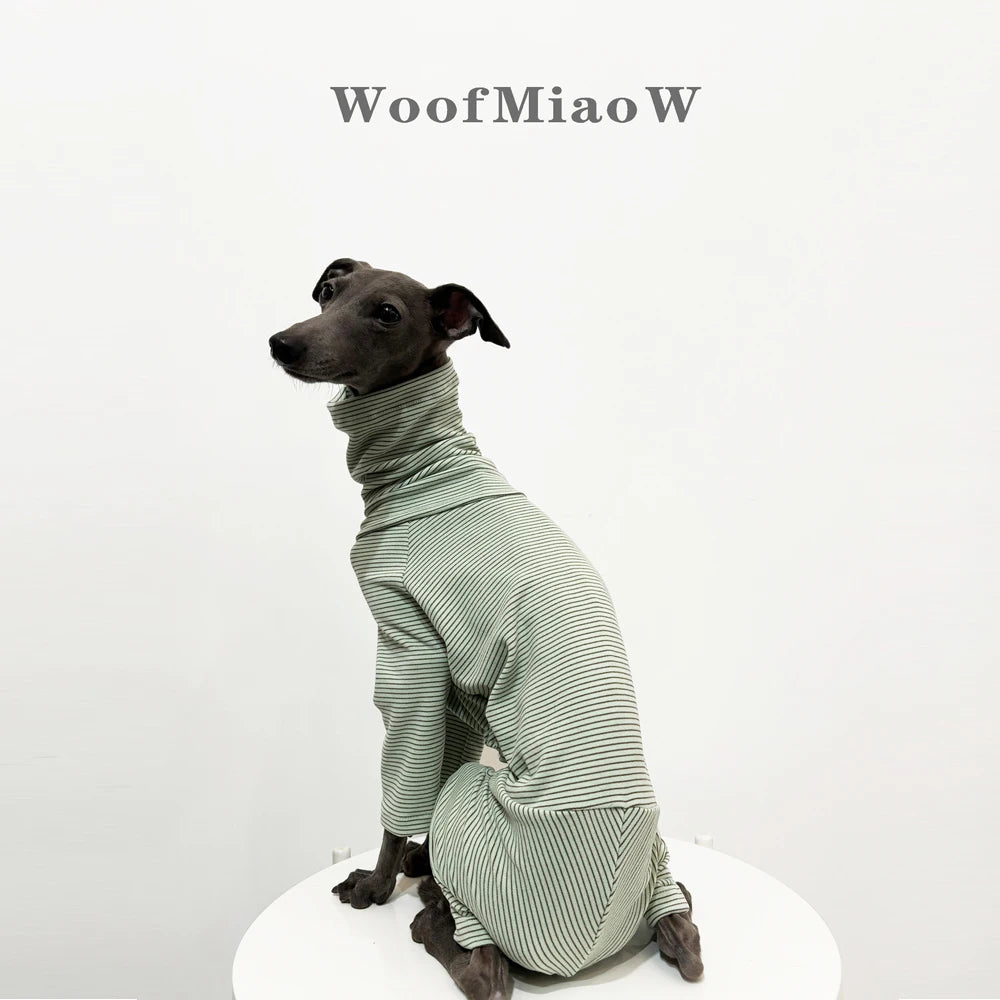 Stylish Striped Velvet Hoodie for Dogs | Warm & Comfortable Wear