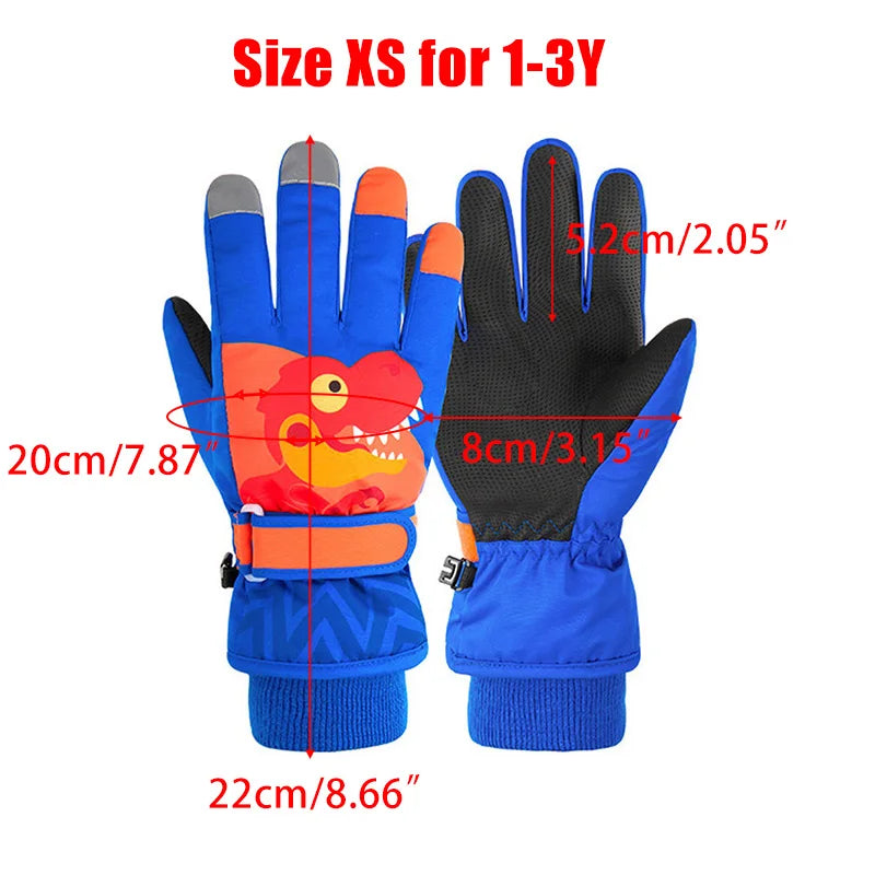 Thick Baby Winter Gloves | Waterproof Coral Fleece Kid Mittens