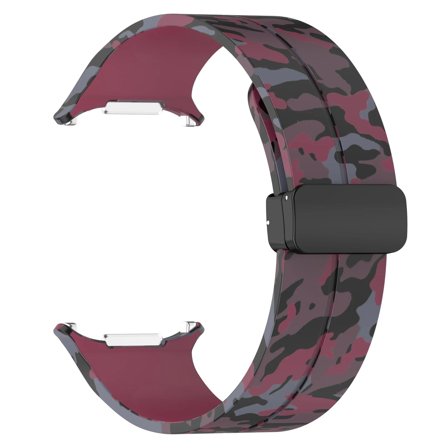 Silicone Sport Strap for 47mm Smartwatch | Magnetic Folding Clasp