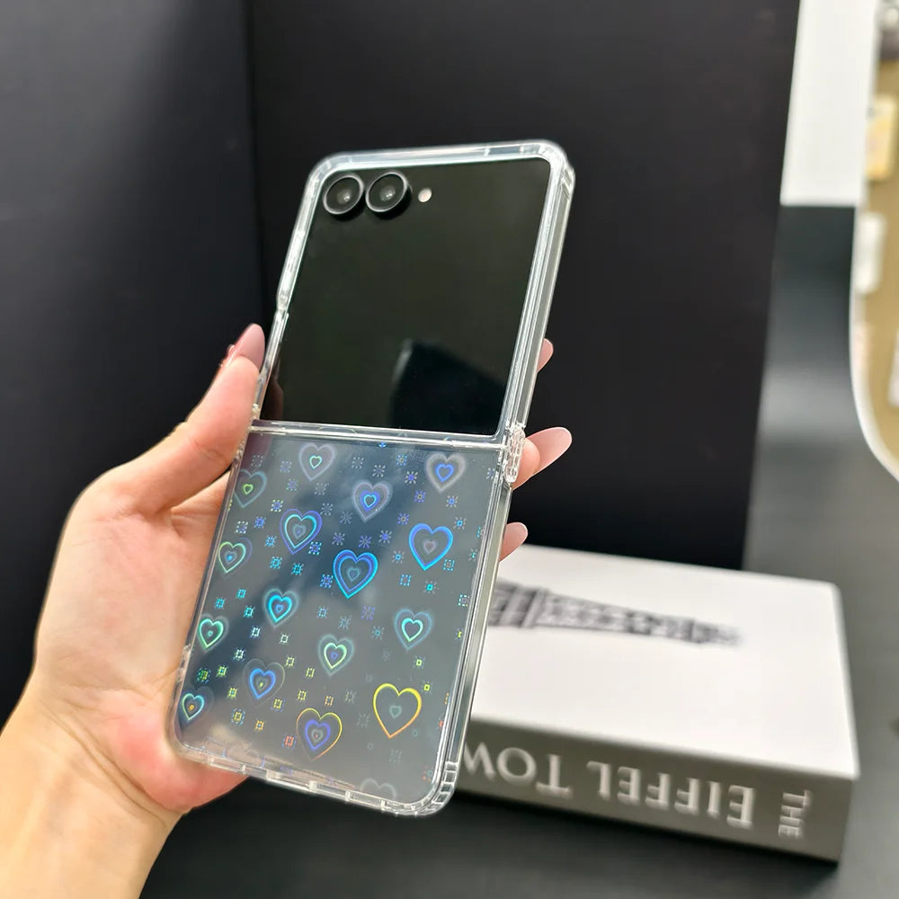 Holographic Love Pattern Phone Case | Stylish Shockproof Protection