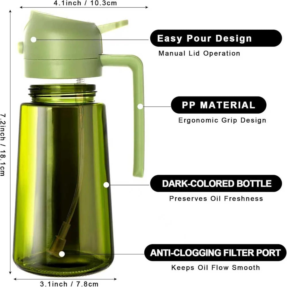 470 ML Oil Sprayer for Cooking | Versatile Olive Oil Dispenser