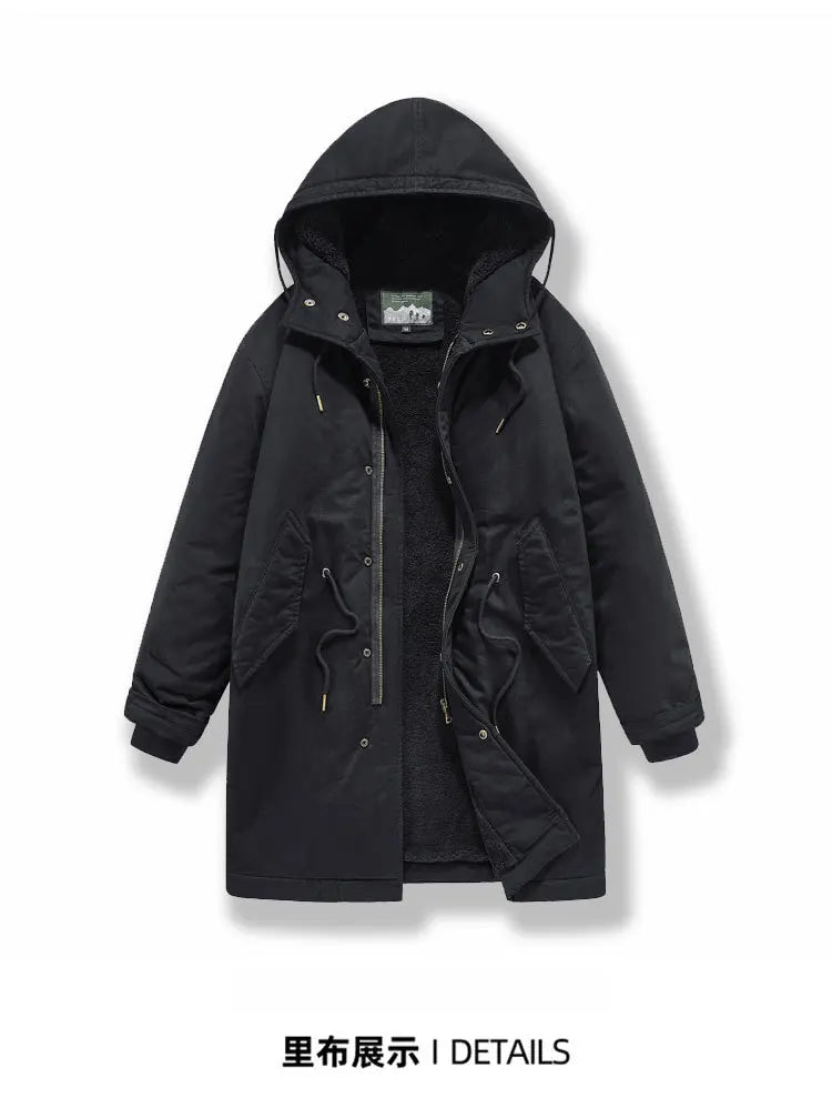 Men's Retro M51 Mid-Length Windbreaker Parka with Hood | Fall/Winter