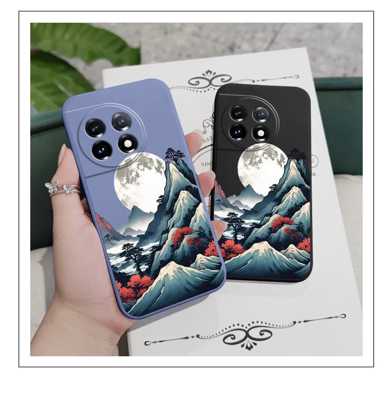 Smoke Mountain Phone Case For Oneplus 13 13R 12 12R 11 11R 10 10R 10T 9R 9RT 9 8T 8 7 7T Pro 5G Liquid Silicone Cover