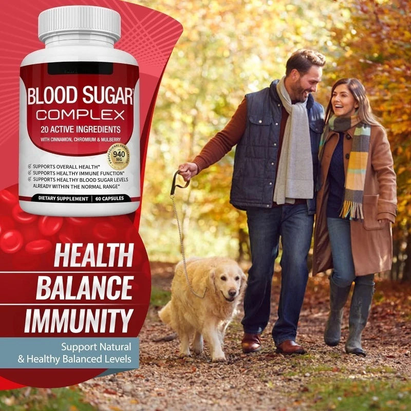 Natural Blood Sugar Complex Supplement for Healthy Levels