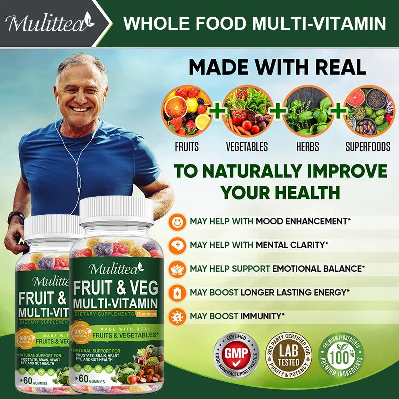 Natural Fruit & Vegetable Gummies for Digestive Health | Daily Detox