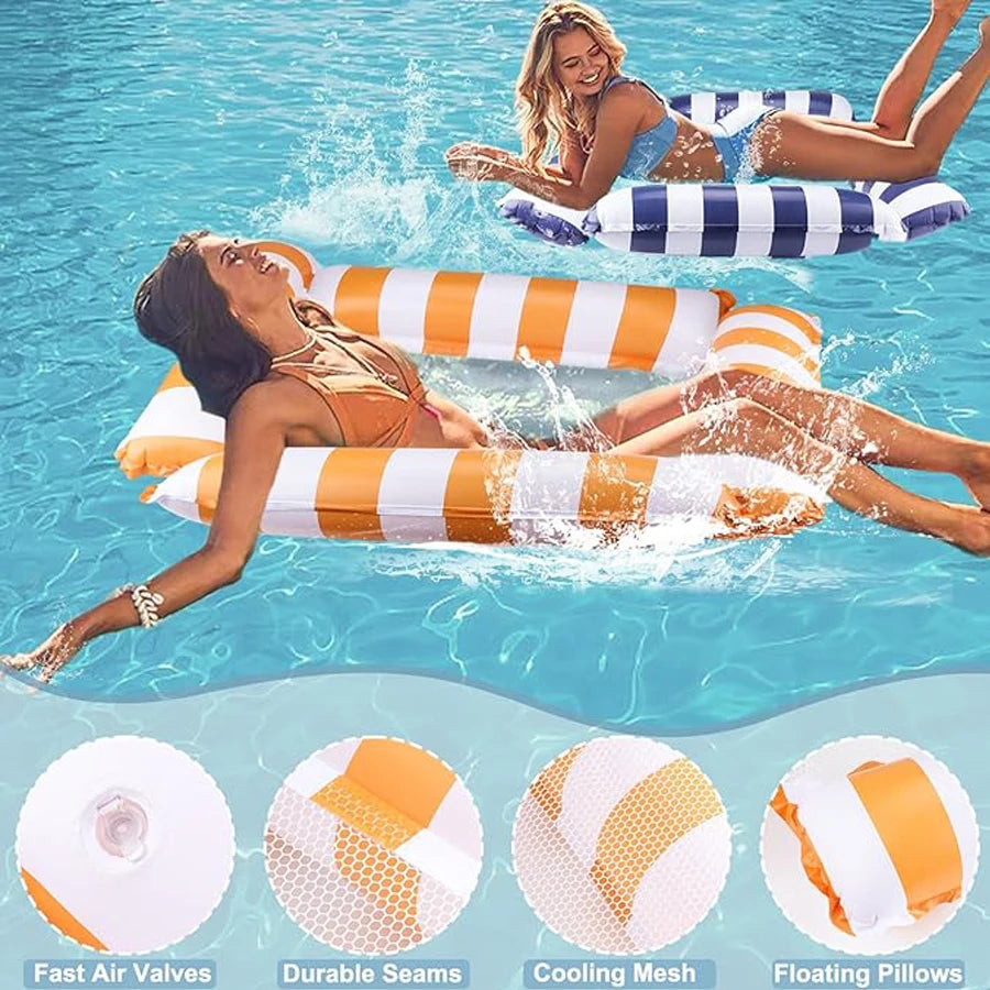 Ultra-Portable Inflatable Swimming Beds for Pool & Beach Fun