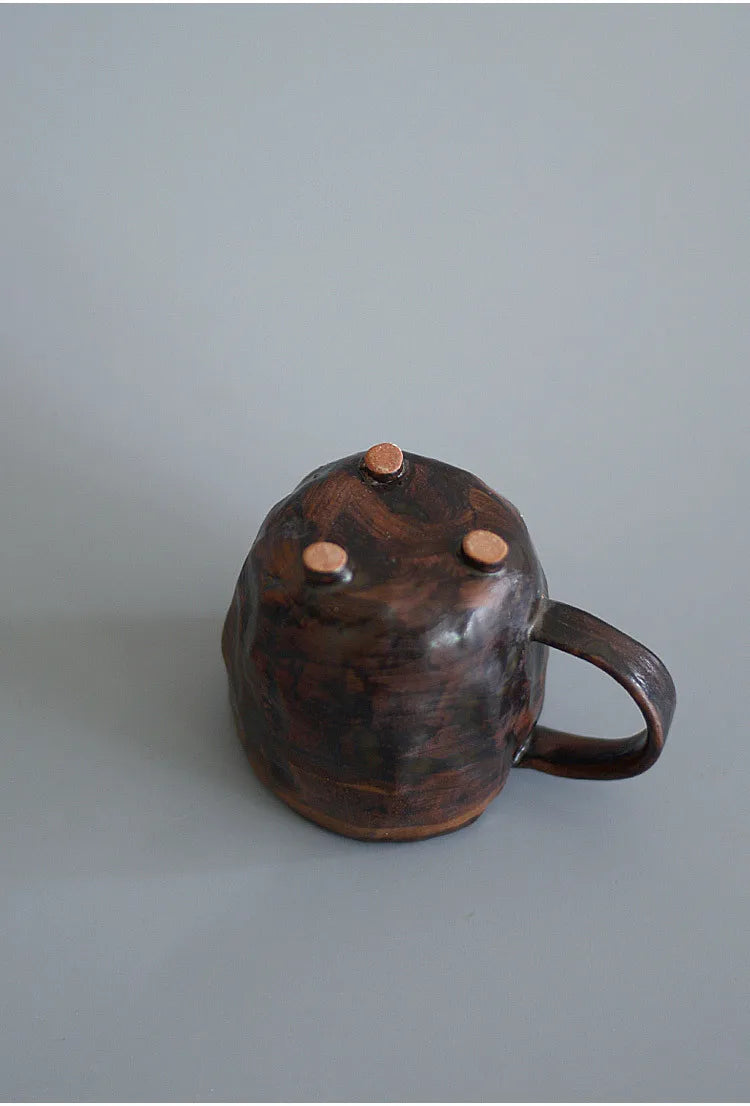 Taza de cerámica artesanal estilo japonés | Taza de café retro