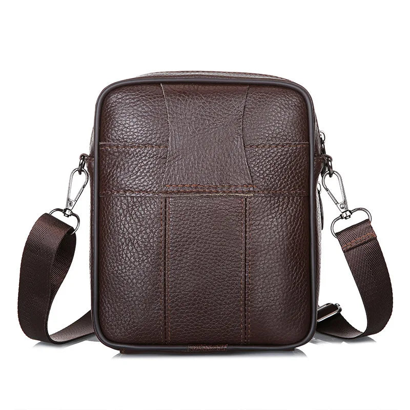 Stylish Vertical Genuine Leather Crossbody Bag for Casual Use