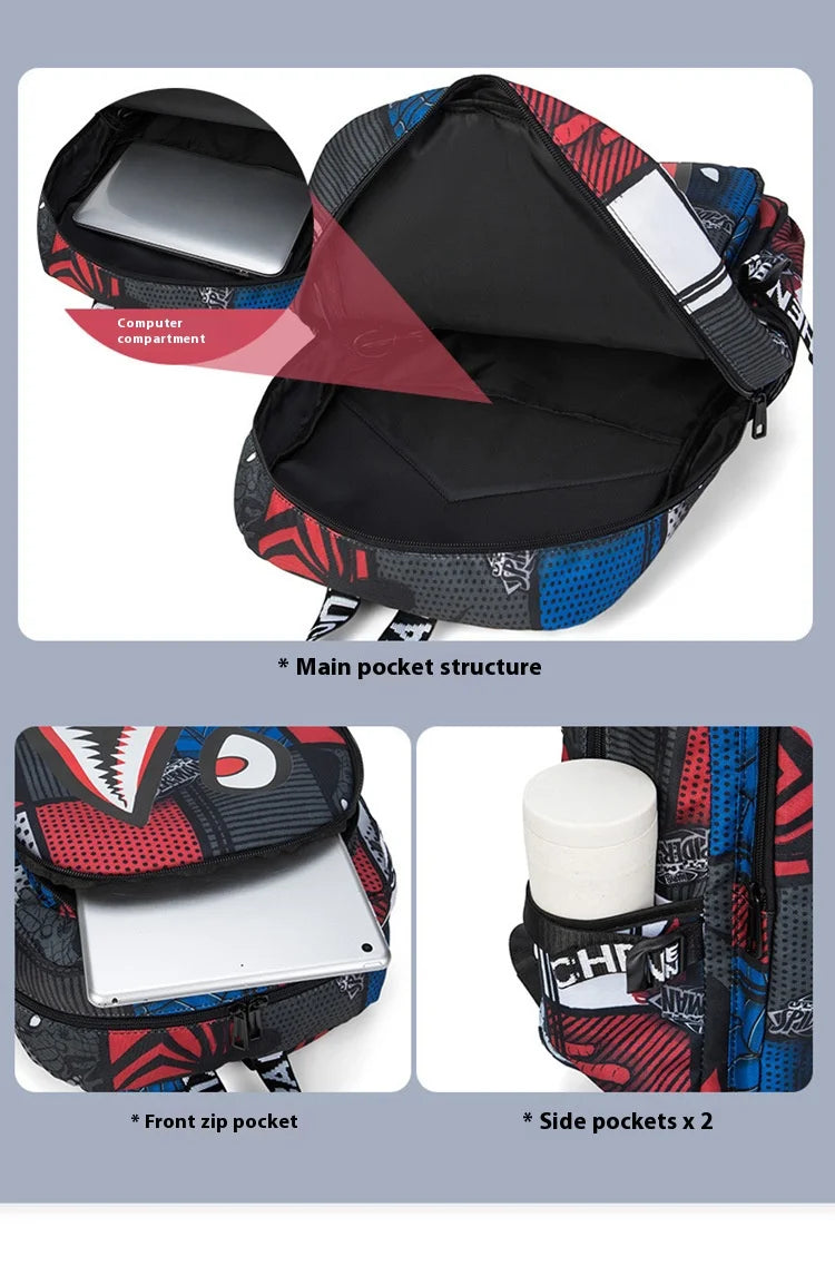 Stylish Shark Pack Backpack for Kids | Durable School Travel Bag