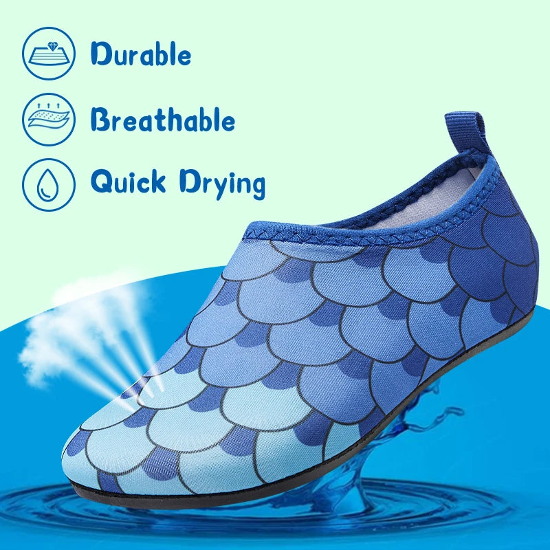 Kids Quick-Drying Aqua Beach Shoes | Lightweight Swim Footwear