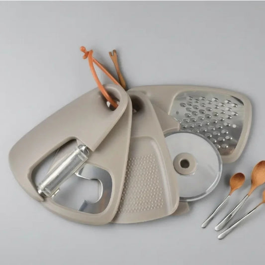 Juego de camping de 5 piezas para exteriores | Herramientas de cocina esenciales para cocinar