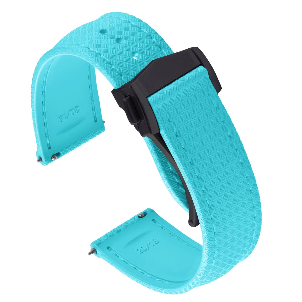 Universal Tropical FKM Rubber Watch Strap | Quick-Release Dive Bracelets
