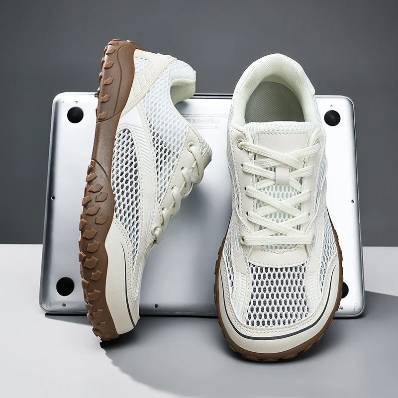 Casual Wide-Toe Men's Walking Sneakers | Breathable Comfort Shoes