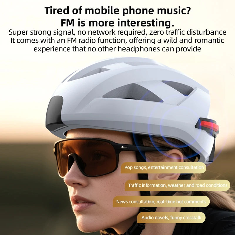 Men's Bluetooth Riding Helmet with Night Lights & Music