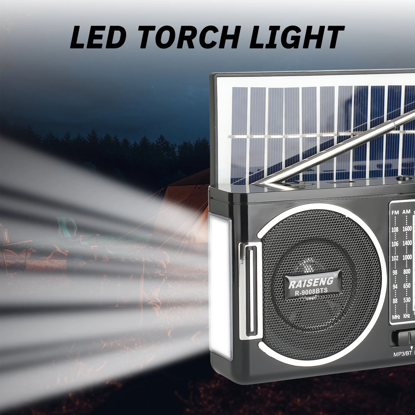 Portable Solar Radio | AM/FM Speaker with USB/TF Playback