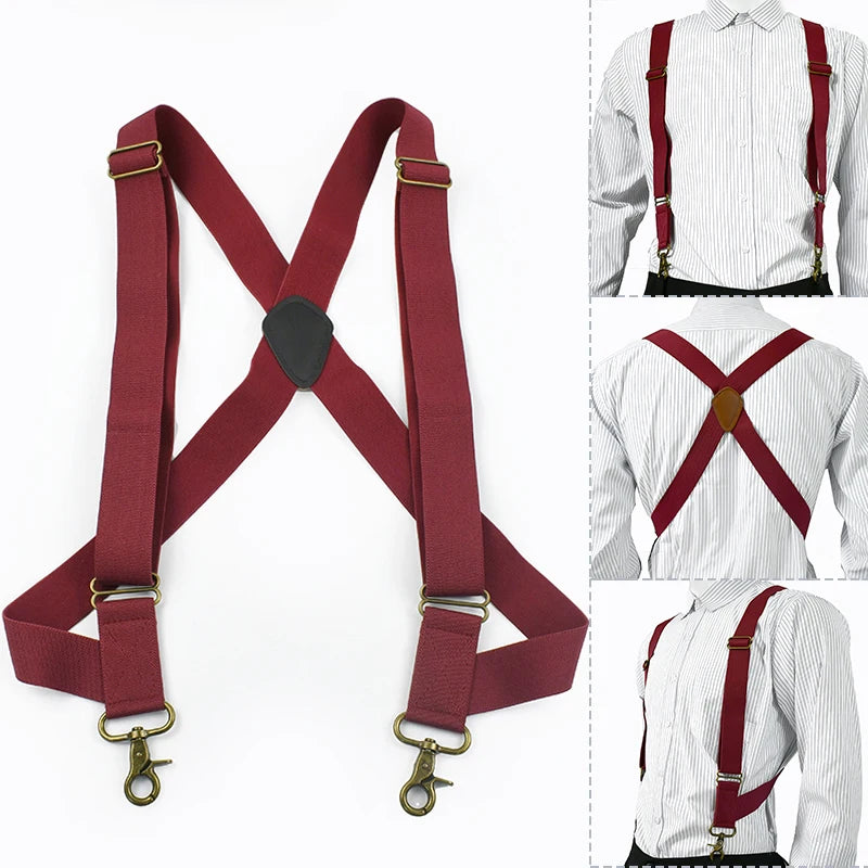 Adjustable Men's Suspenders | Stylish Elastic Braces for Pants