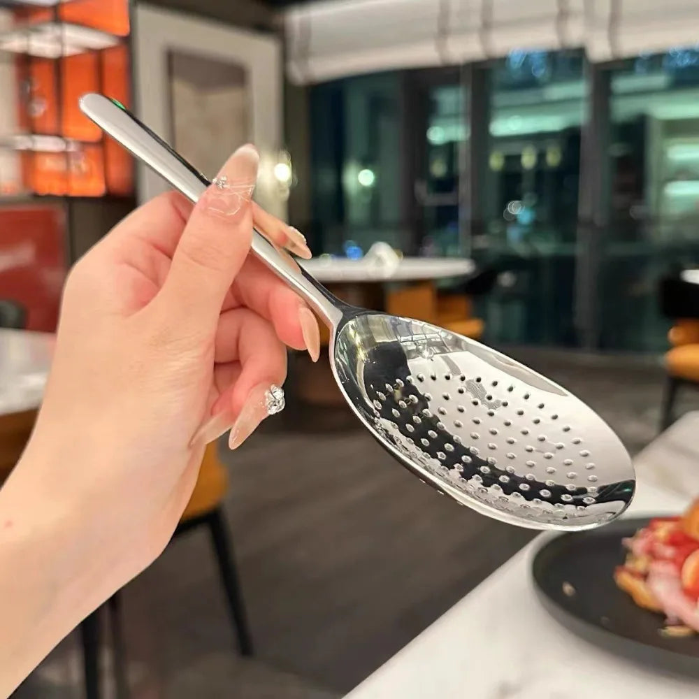 Large Stainless Steel Round Spoon | Perfect Kitchen Utensil