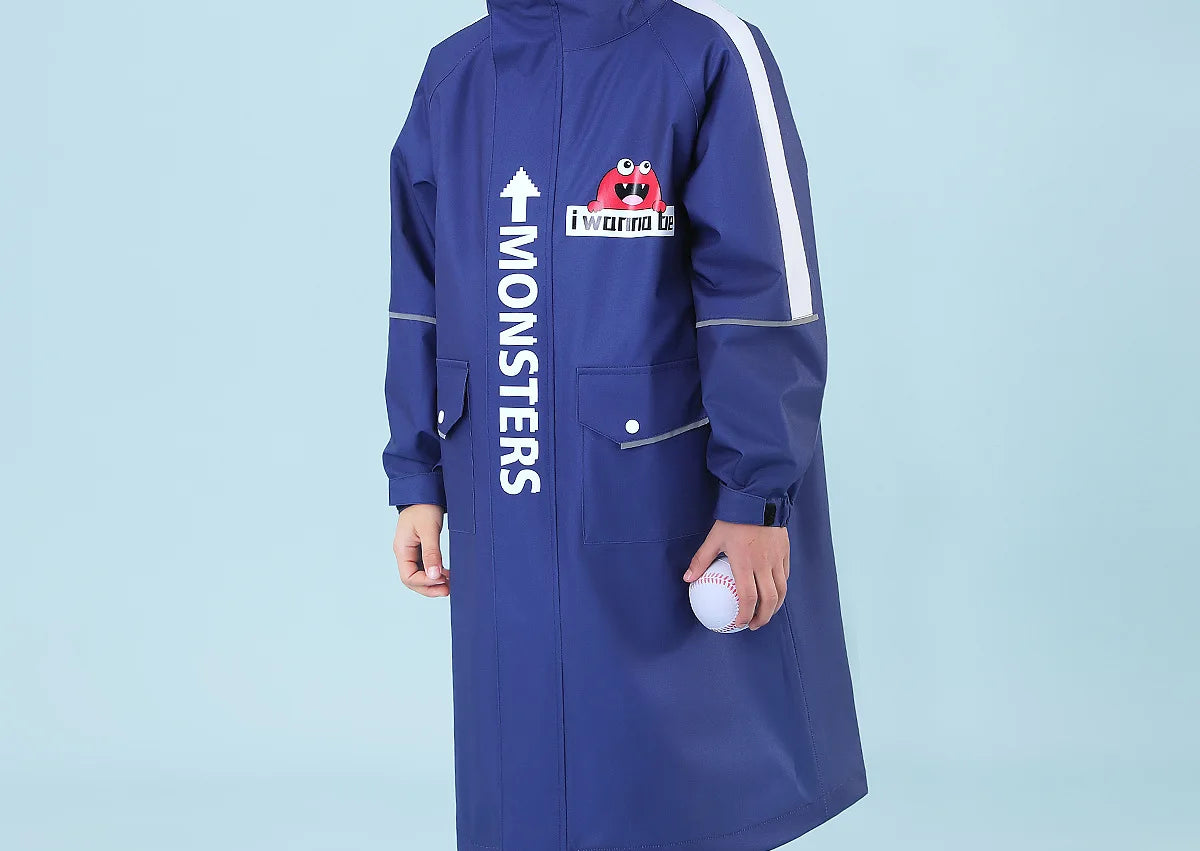 Children's Waterproof Raincoat with Schoolbag | Perfect for School Days