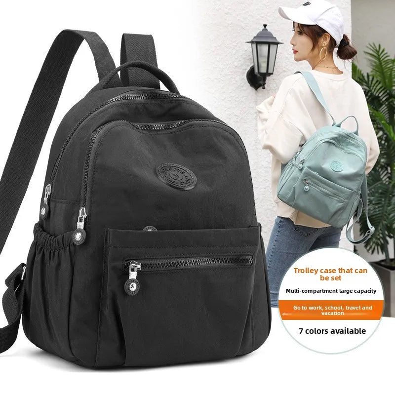 Women's Nylon Oxford Backpack | Stylish Small Rucksack