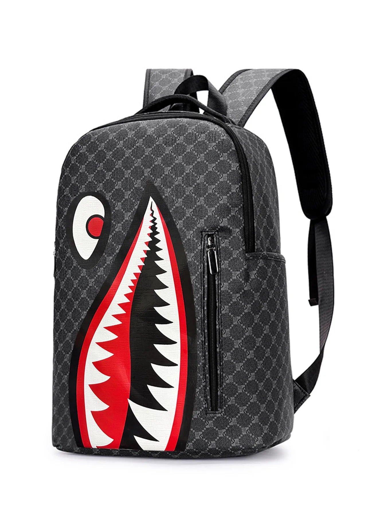 Large Capacity Waterproof Retro Shark Backpack for Outdoor Use
