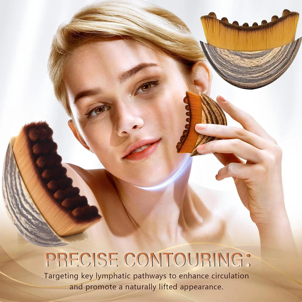 Facial Massager Lymphatic Contour Face Brush | Reduce Puffiness