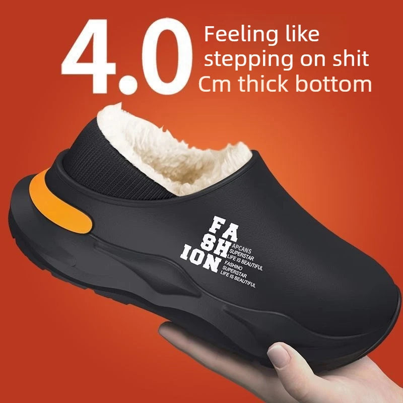 Men's EVA Waterproof Outdoor Slippers | Cozy Winter House Shoes