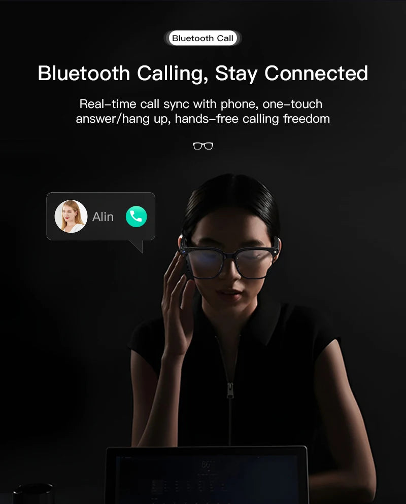 AI Smart Glasses with 8MP Camera | 4K Video and Voice Translator