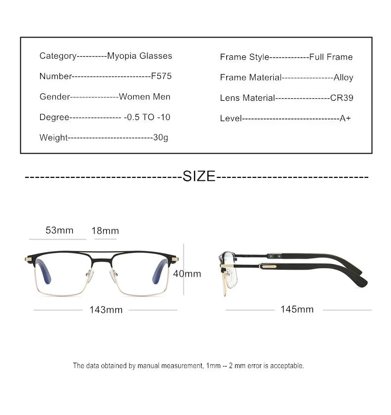 Stylish Custom Prescription Glasses | Blue Light Blocking Lenses
