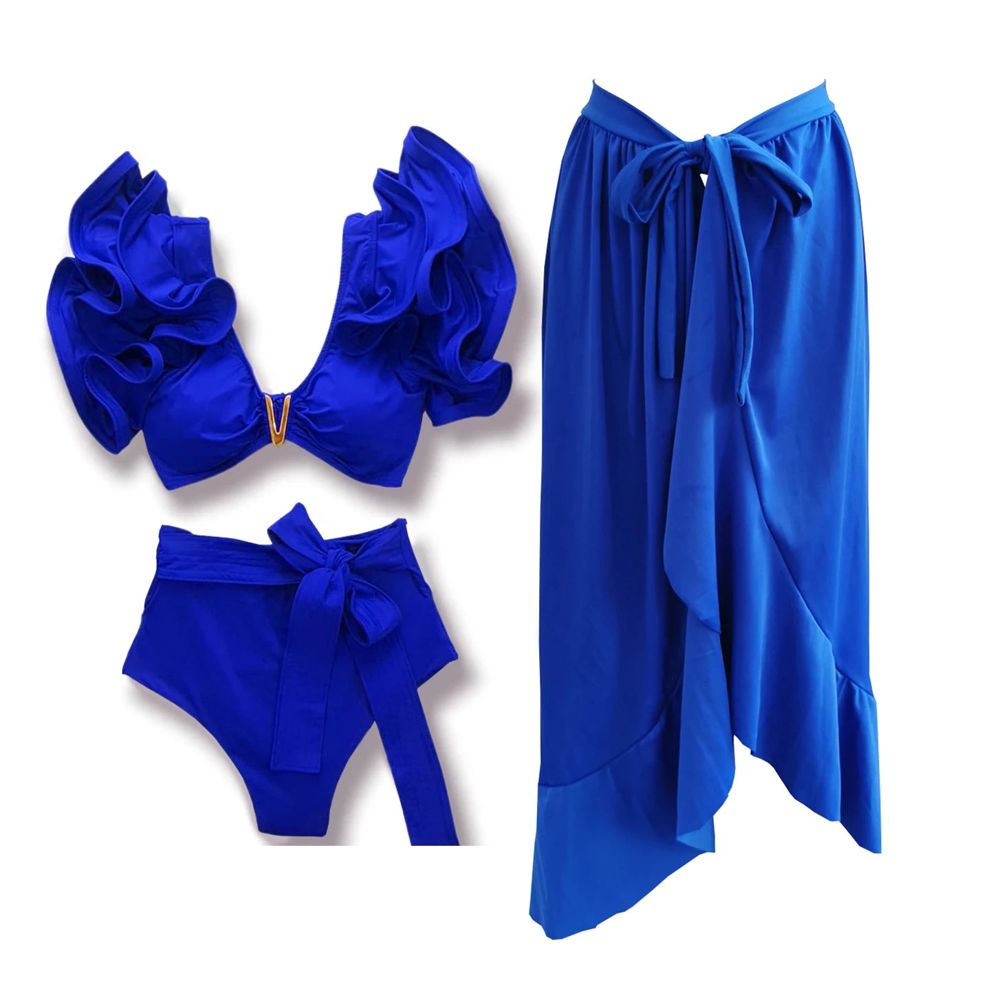 Floral Ruffle Bikini Set | Stylish & Sexy Beach Swimwear