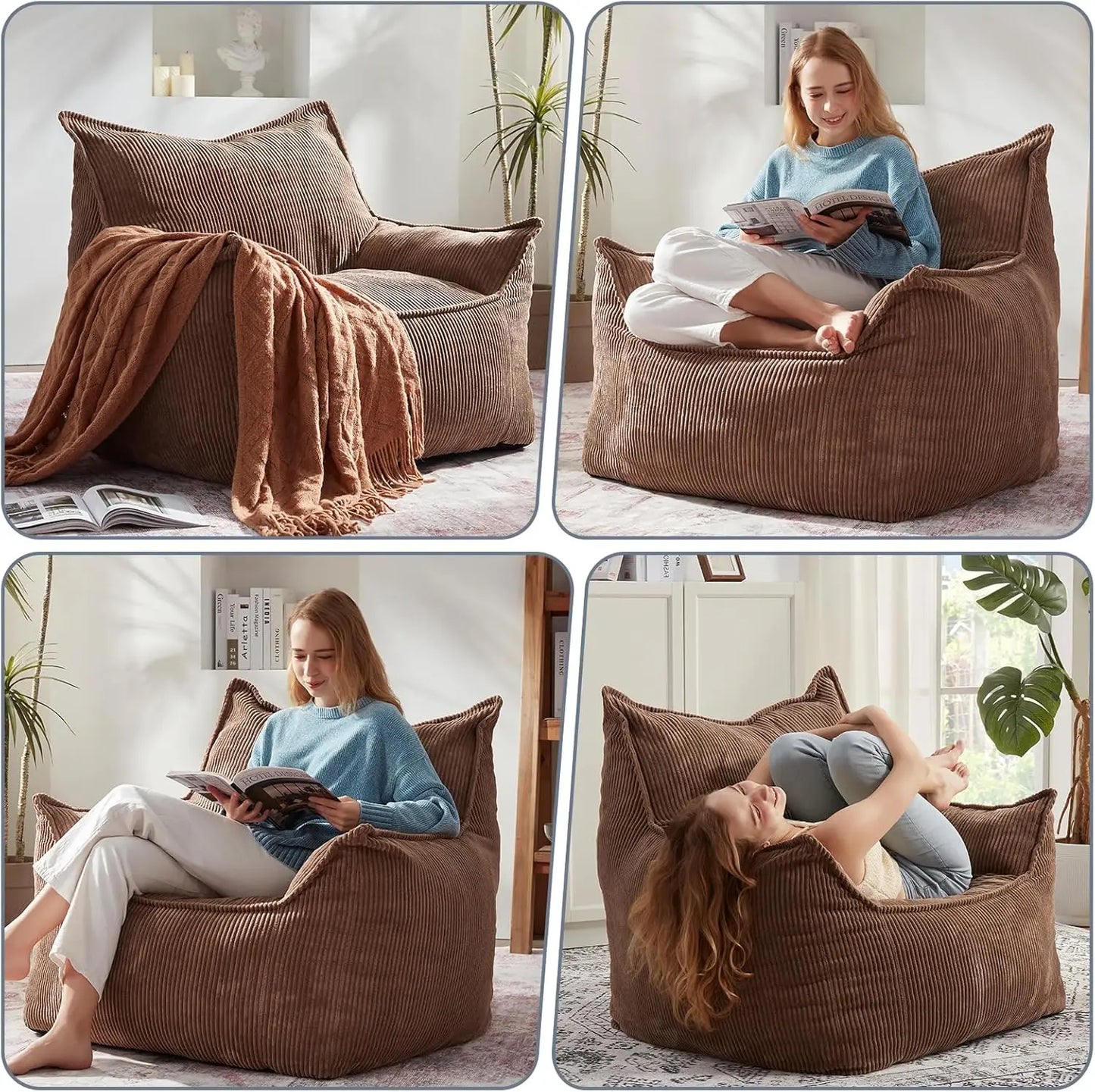 Comfy Giant Bean Bag Chair Sofa for Adults and Teens