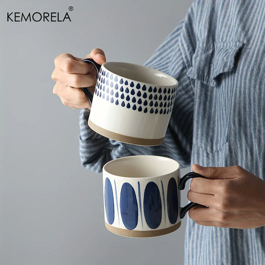 Tazas de café de cerámica pintadas a mano | Elegantes y aptas para microondas