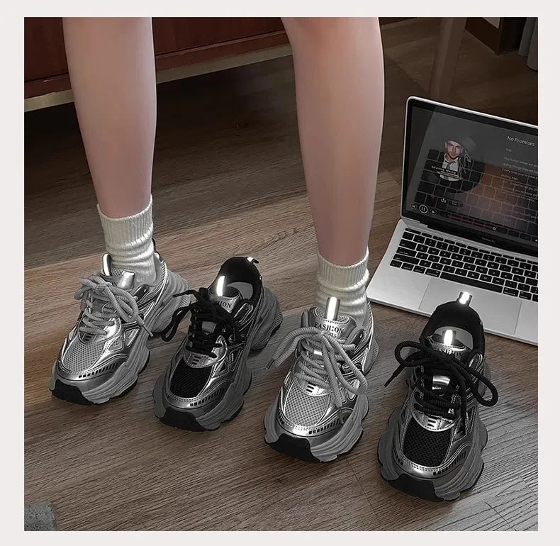 Fashionable Casual Platform Sneakers for Women | Comfortable Sports Shoes
