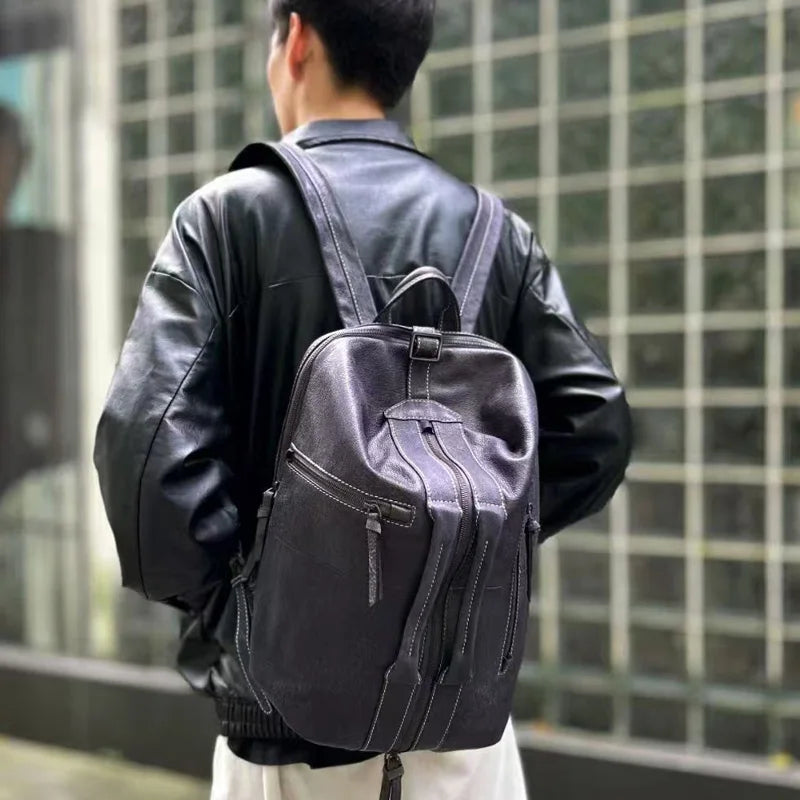 Retro Multi-Functional Vintage Backpack | Large Capacity Leather Bag