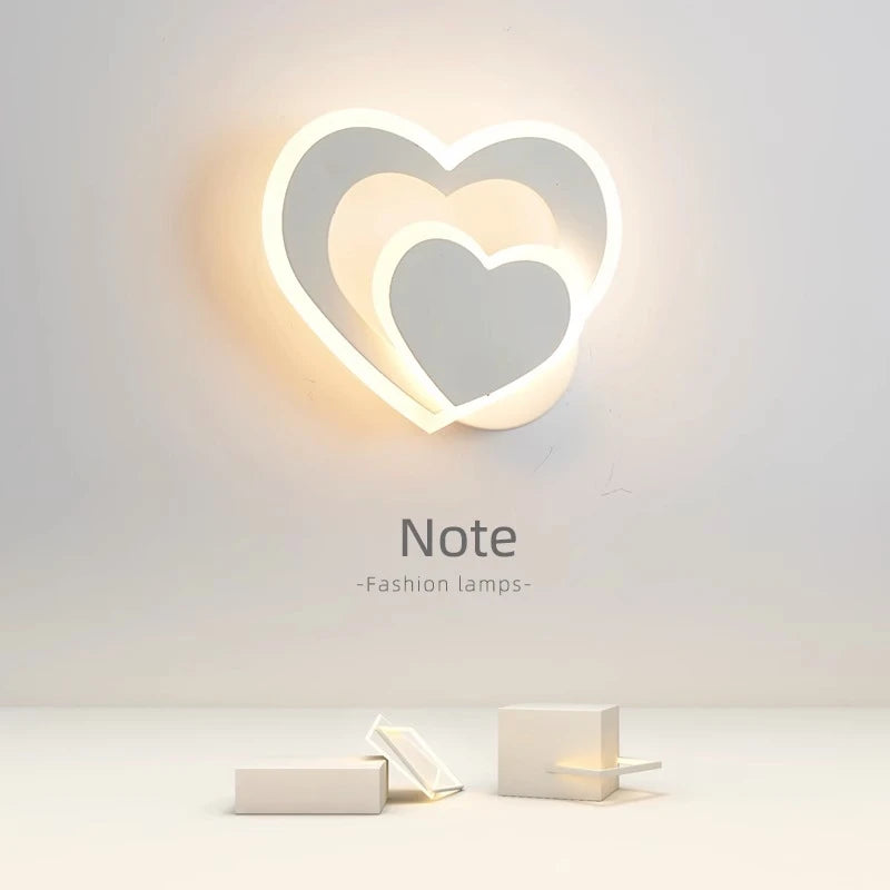 LED Heart-Shaped Wall Lamp | Modern Love Lighting for Home