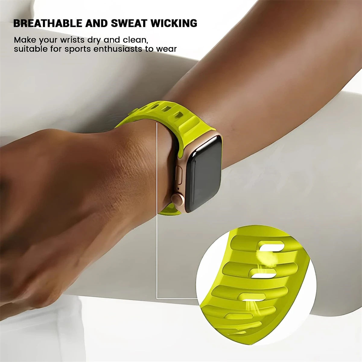 Flexible Silicone Sport Strap for Smartwatches | Comfort & Style