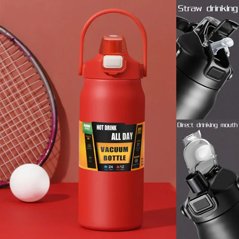 Large Capacity Insulated Stainless Steel Thermo Bottle | Portable Mug