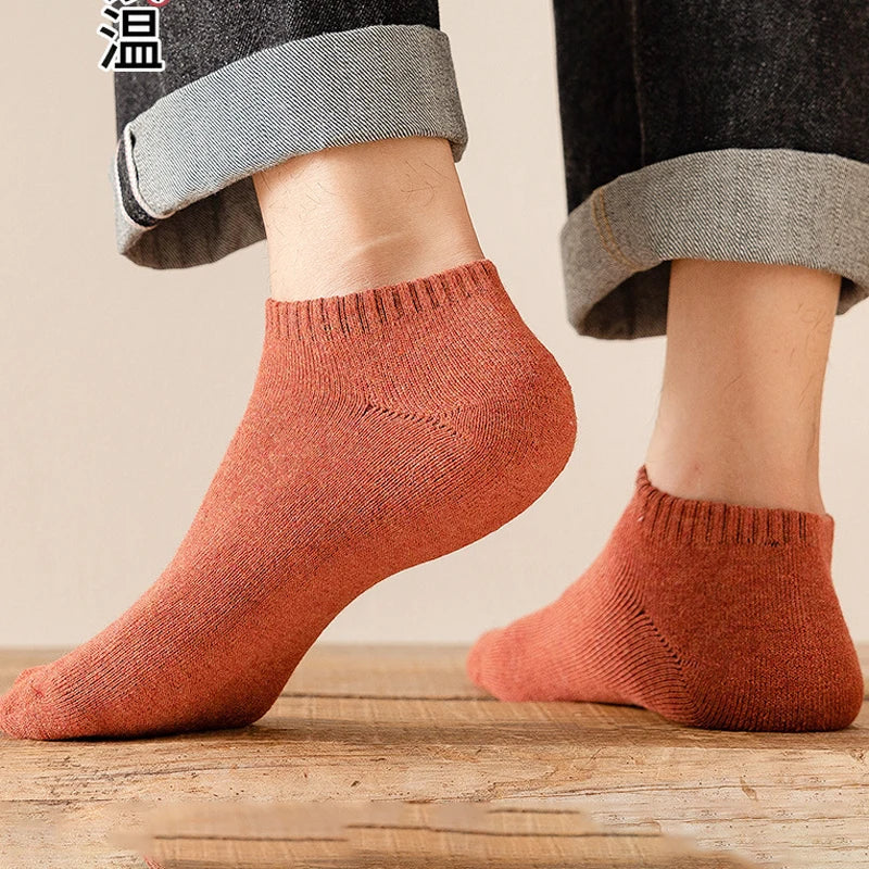 Men's Thick Thermal Ankle Crew Socks | Cozy Winter Essentials