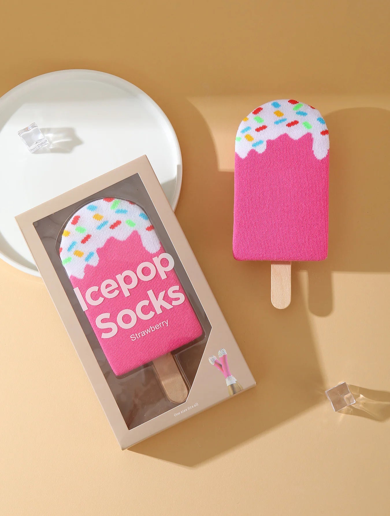 Unisex Strawberry Popsicle Socks | Fun Gift Box for All Seasons