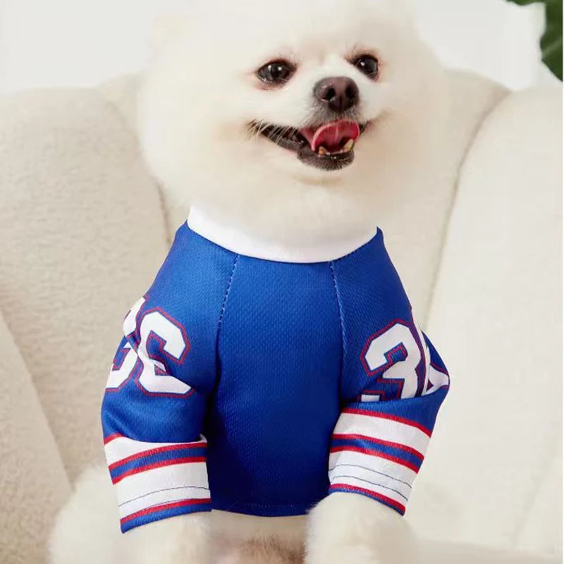 Breathable Blue Dog Jersey | Summer Pet T-Shirts for Dogs & Cats