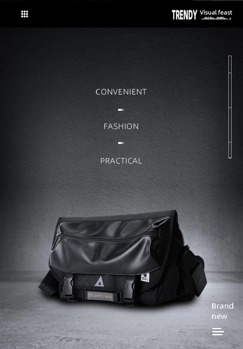 Waterproof Men Messenger Bag | Stylish Anti-Theft Crossbody Bag