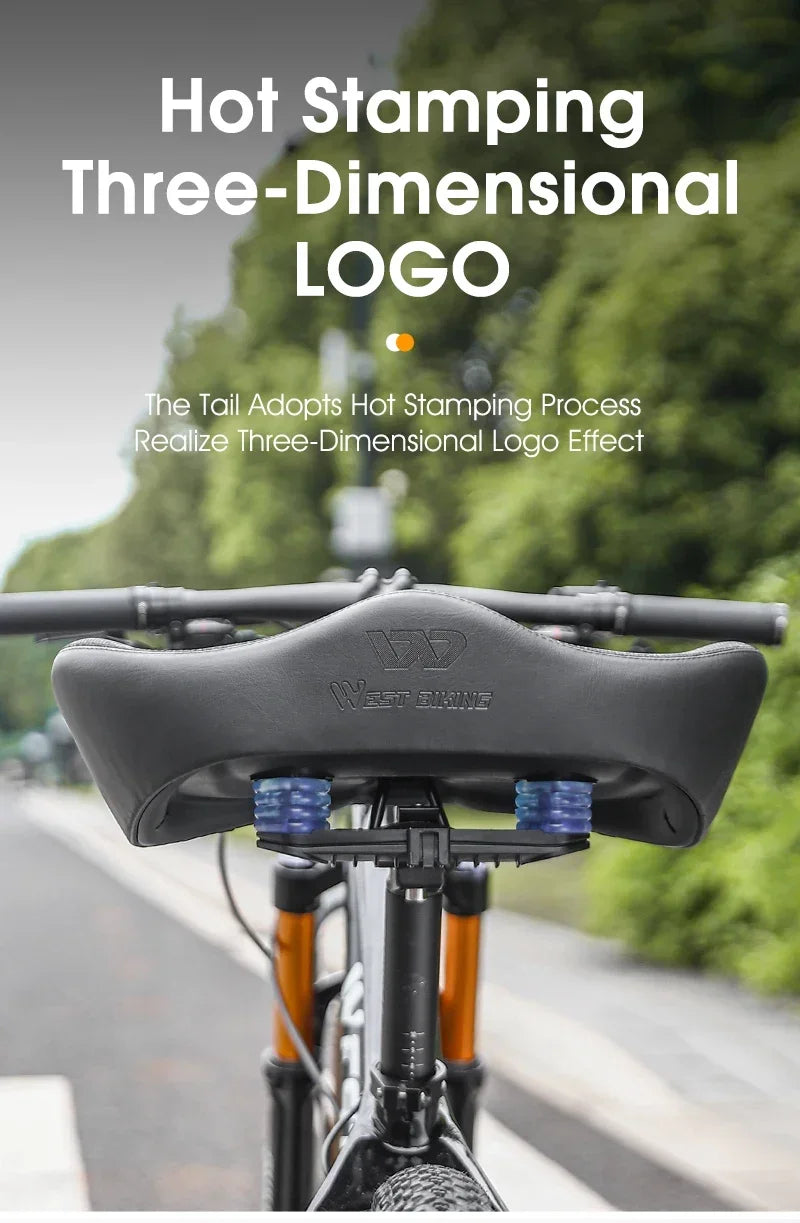 Ultra Wide Ergonomic MTB Saddle | Comfortable Shock-Absorbing Seat