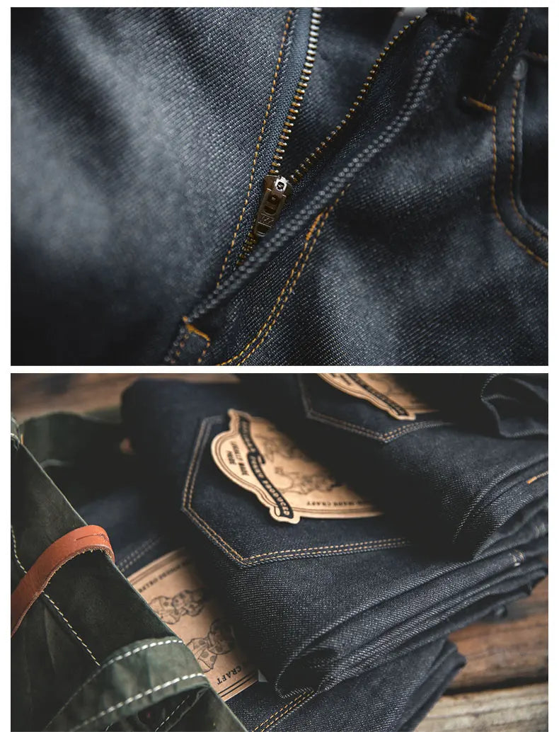 Men's Tapered Fit Selvedge Denim Jeans | Versatile Cotton Pants
