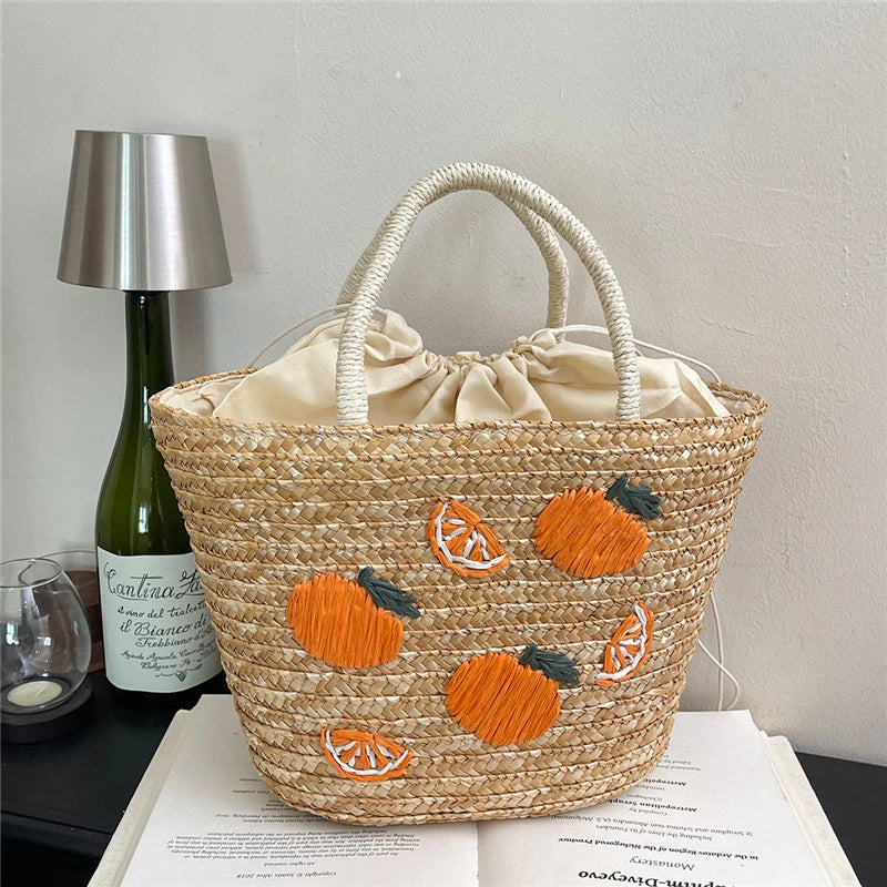 Casual Sweet Tote Bags | Perfect Straw Embroidery Shoulder Bag