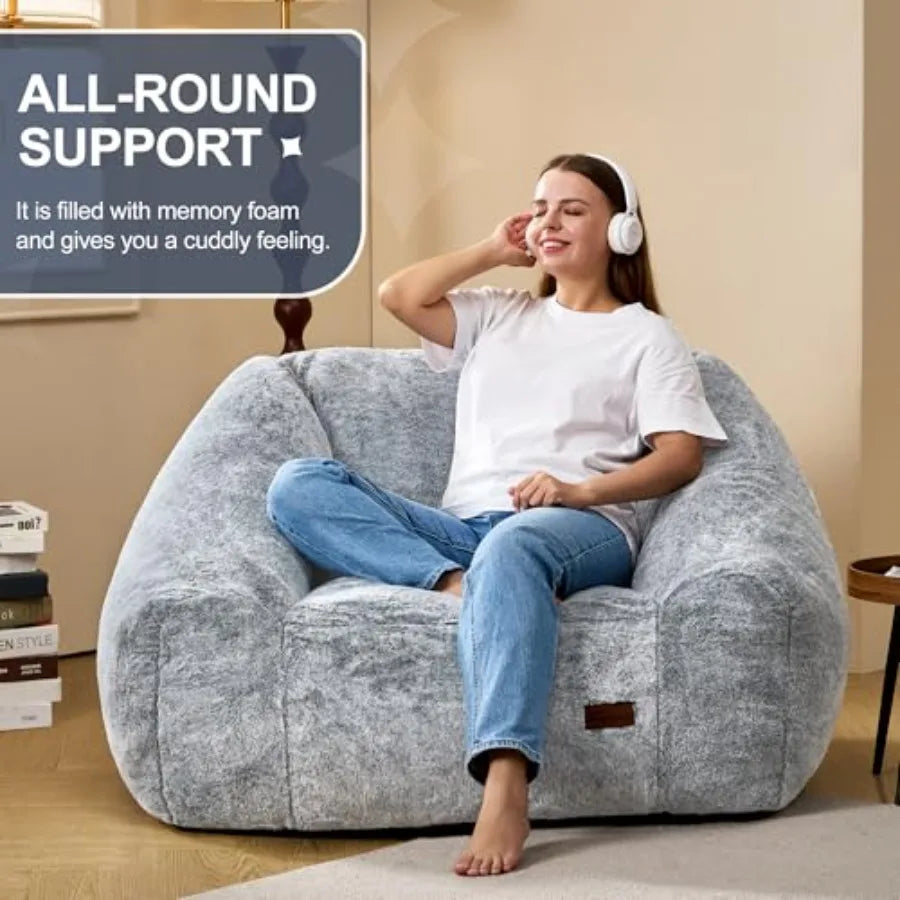 Oversized Bean Bag Chair | Cozy Lounge Chair for Adults