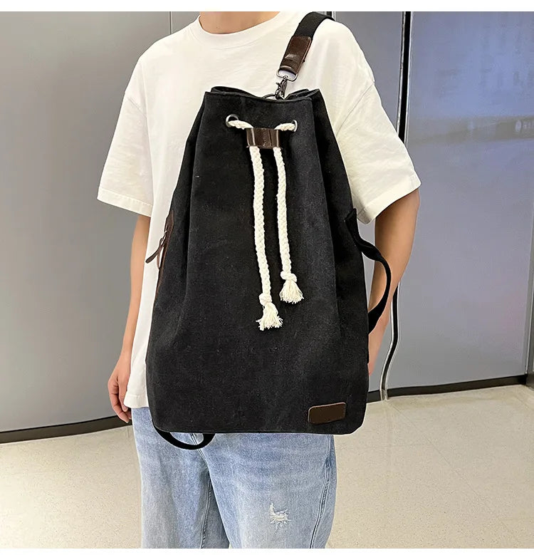 Retro Canvas Backpack Shoulder Bag | Stylish & Functional Gear
