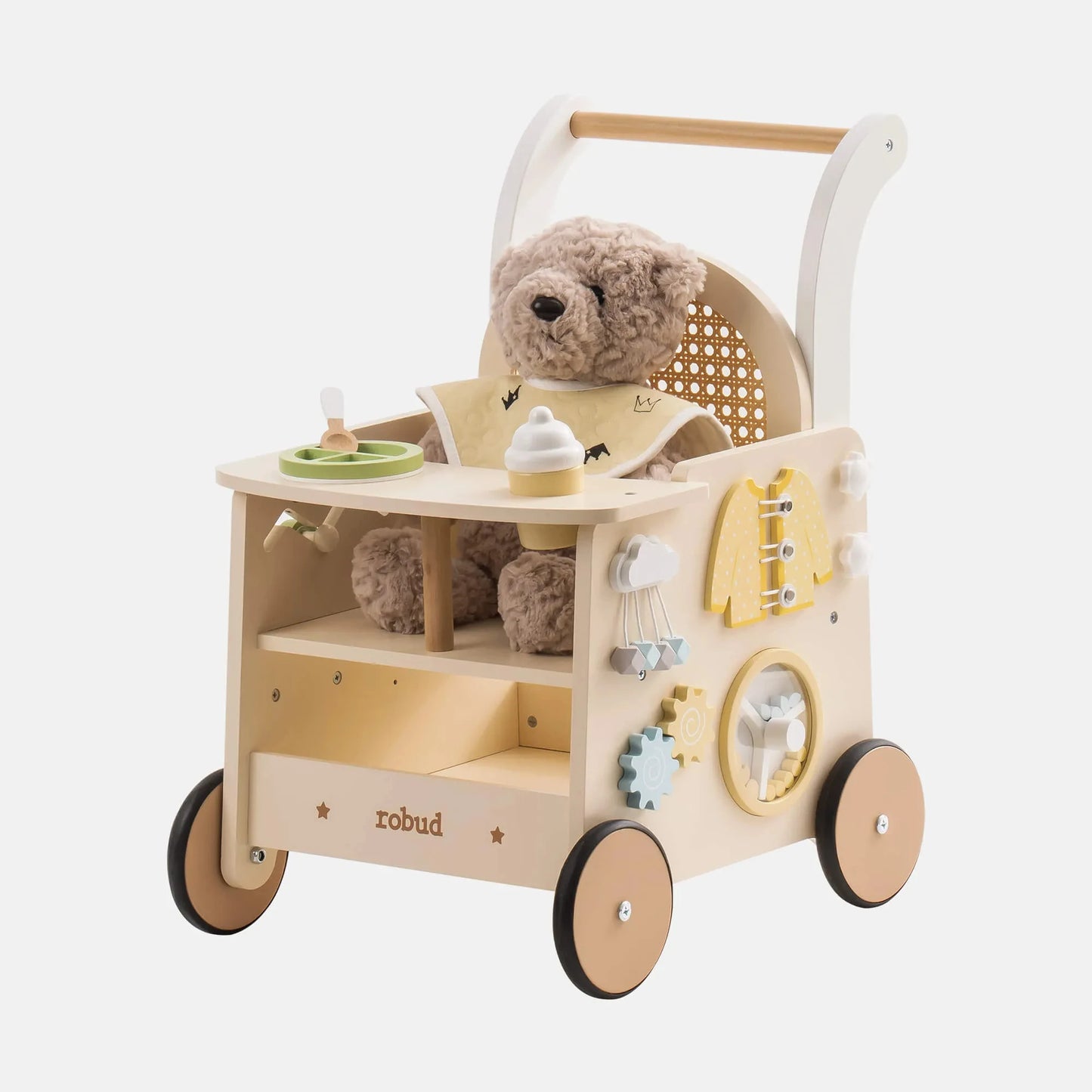 Natural Wooden Baby Push Walker | Sustainable First Steps Toy