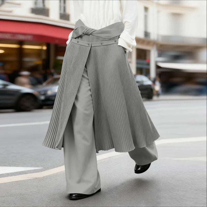 Men's Stylish Wide Leg Joggers | Casual Patchwork Pants 2026