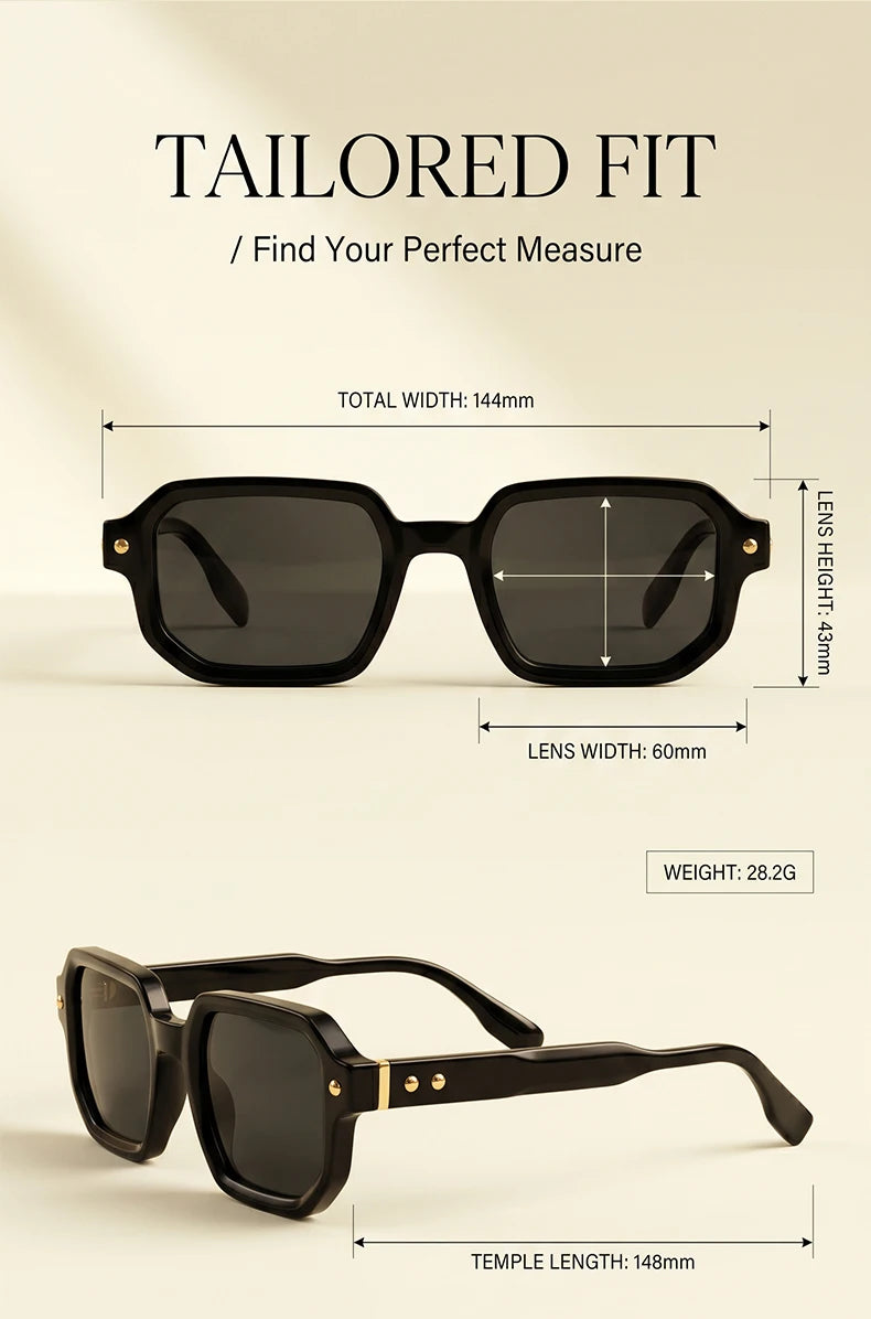 Vintage Photochromic Square Sunglasses for Men | Retro Steampunk Style